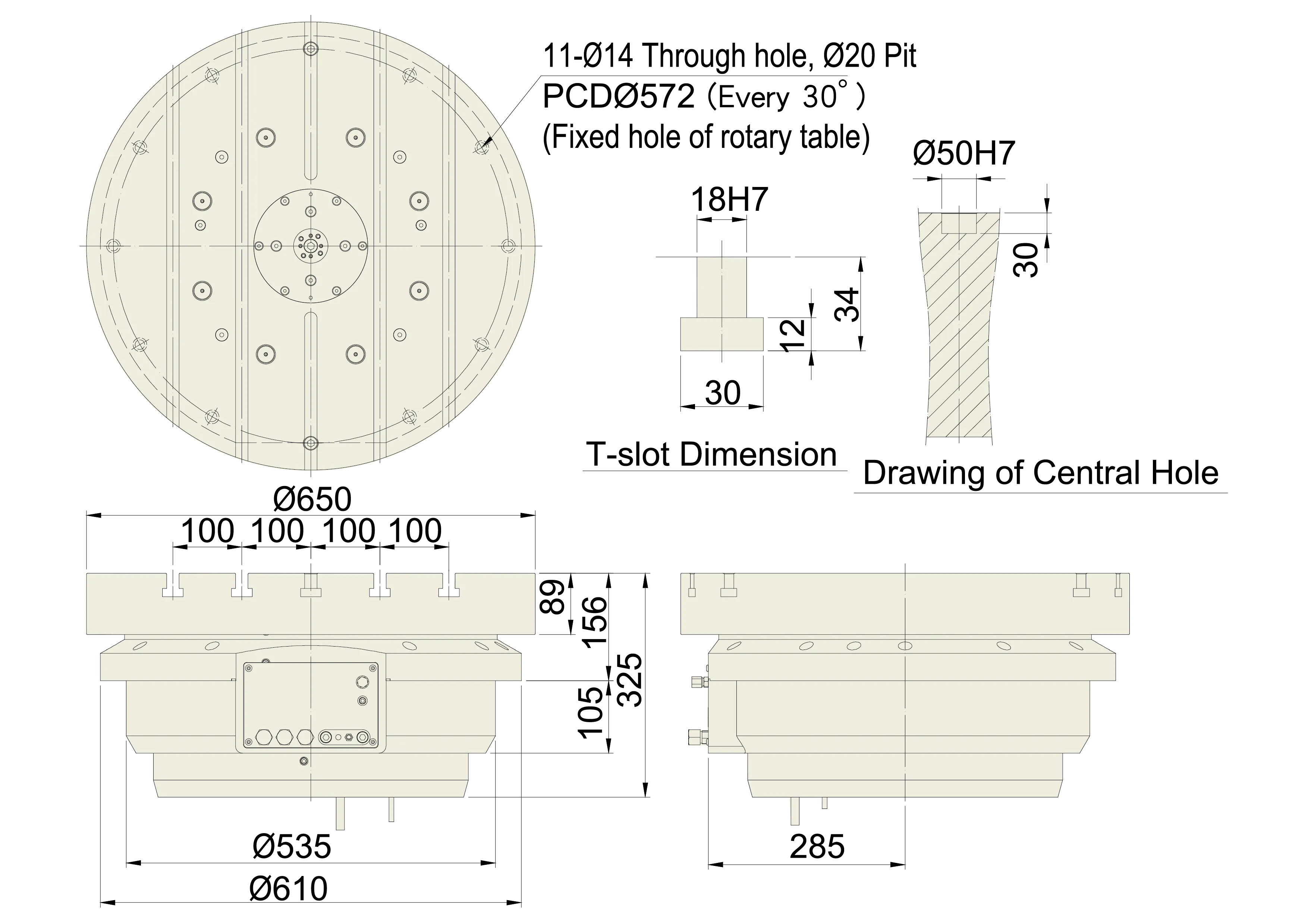iHHD-650 - Product Dimension dimensions