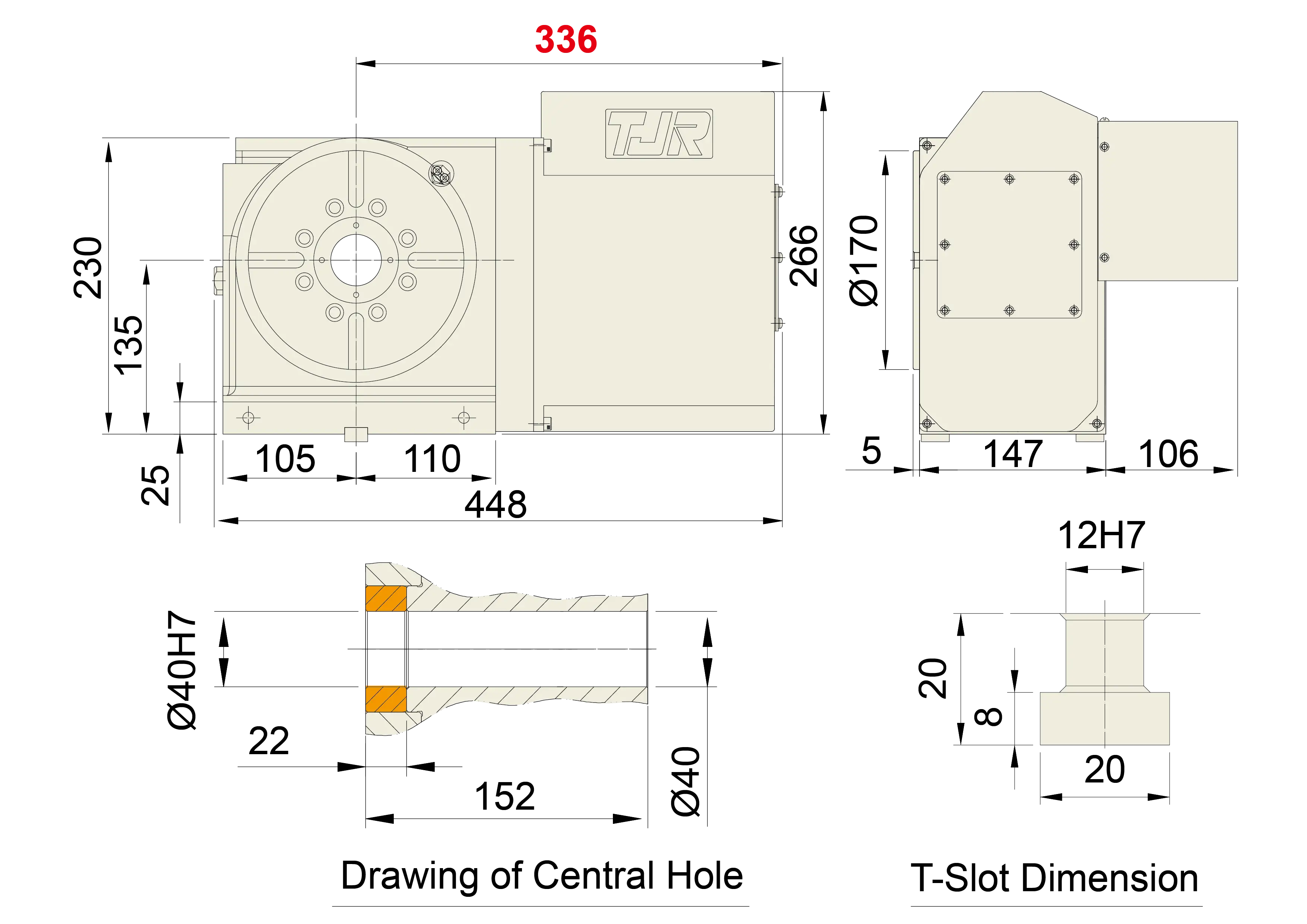 AR-170R - Product Dimension dimensions