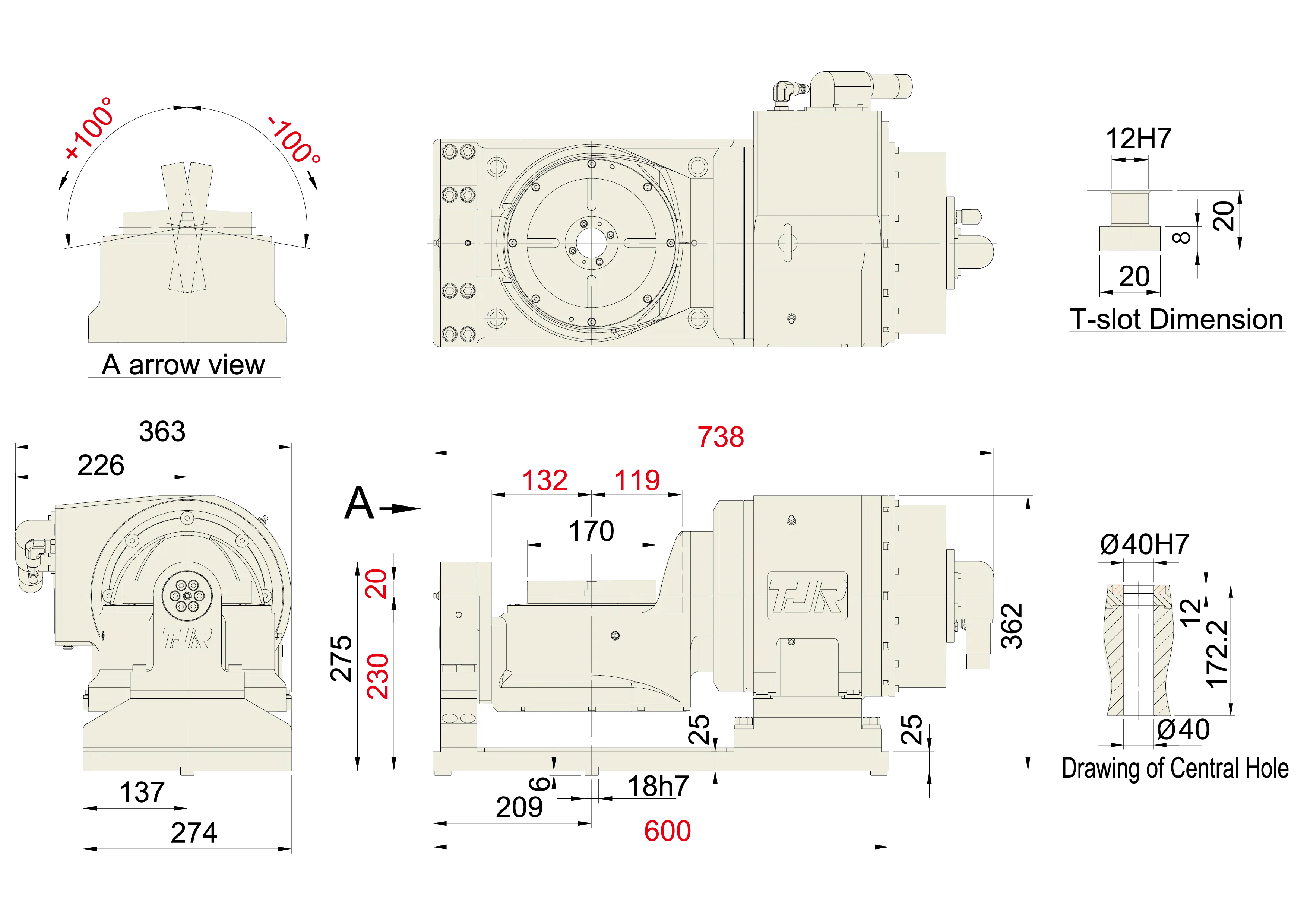 FAD-170F - Product Dimension dimensions