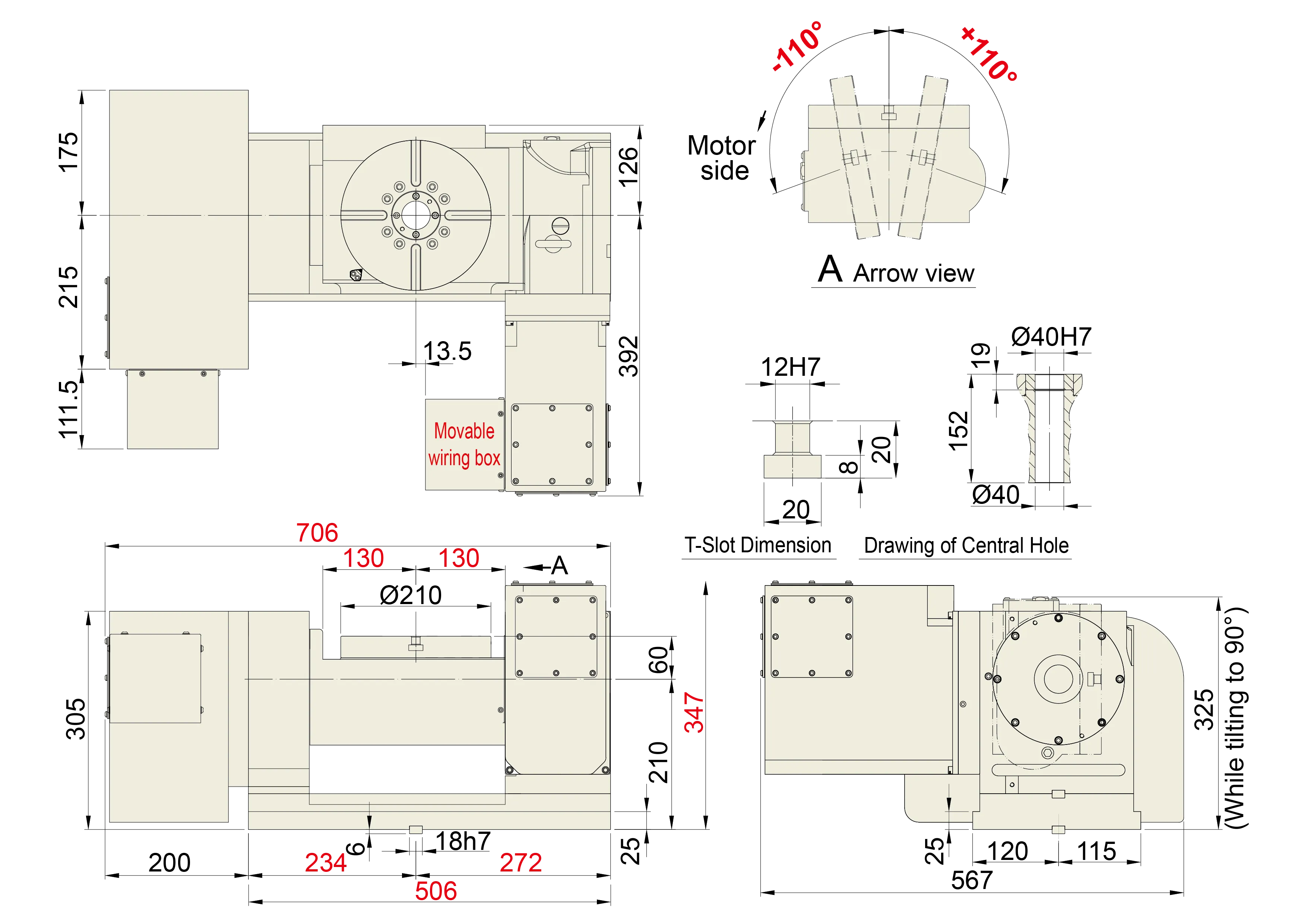 FAR-210 - Product Dimension dimensions