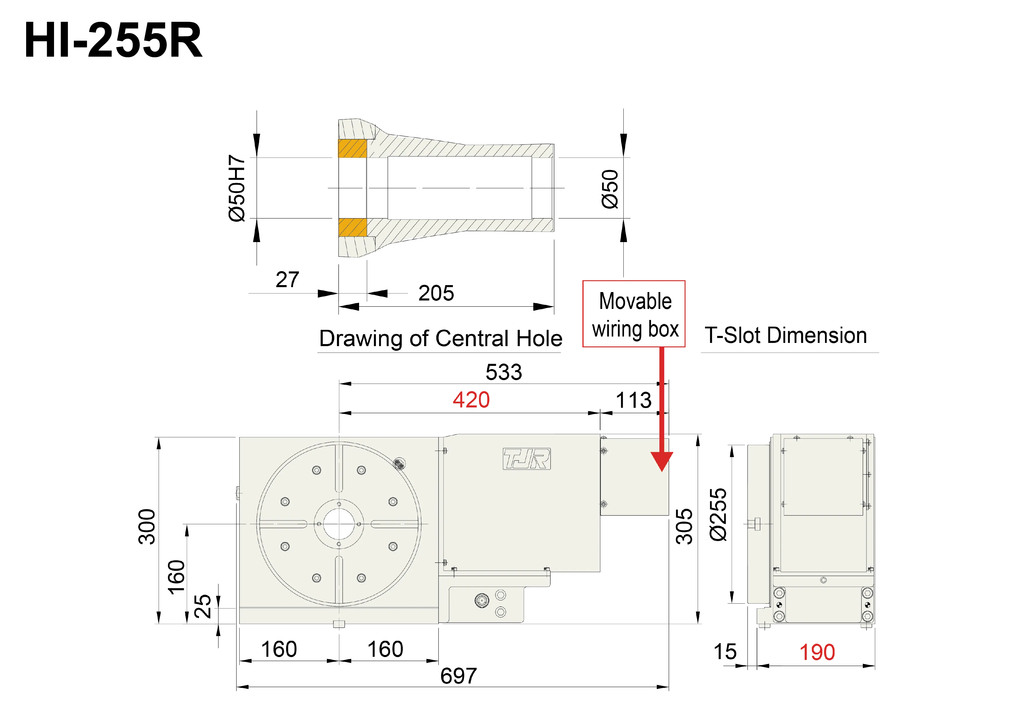 HI-255R - Product Dimension dimensions