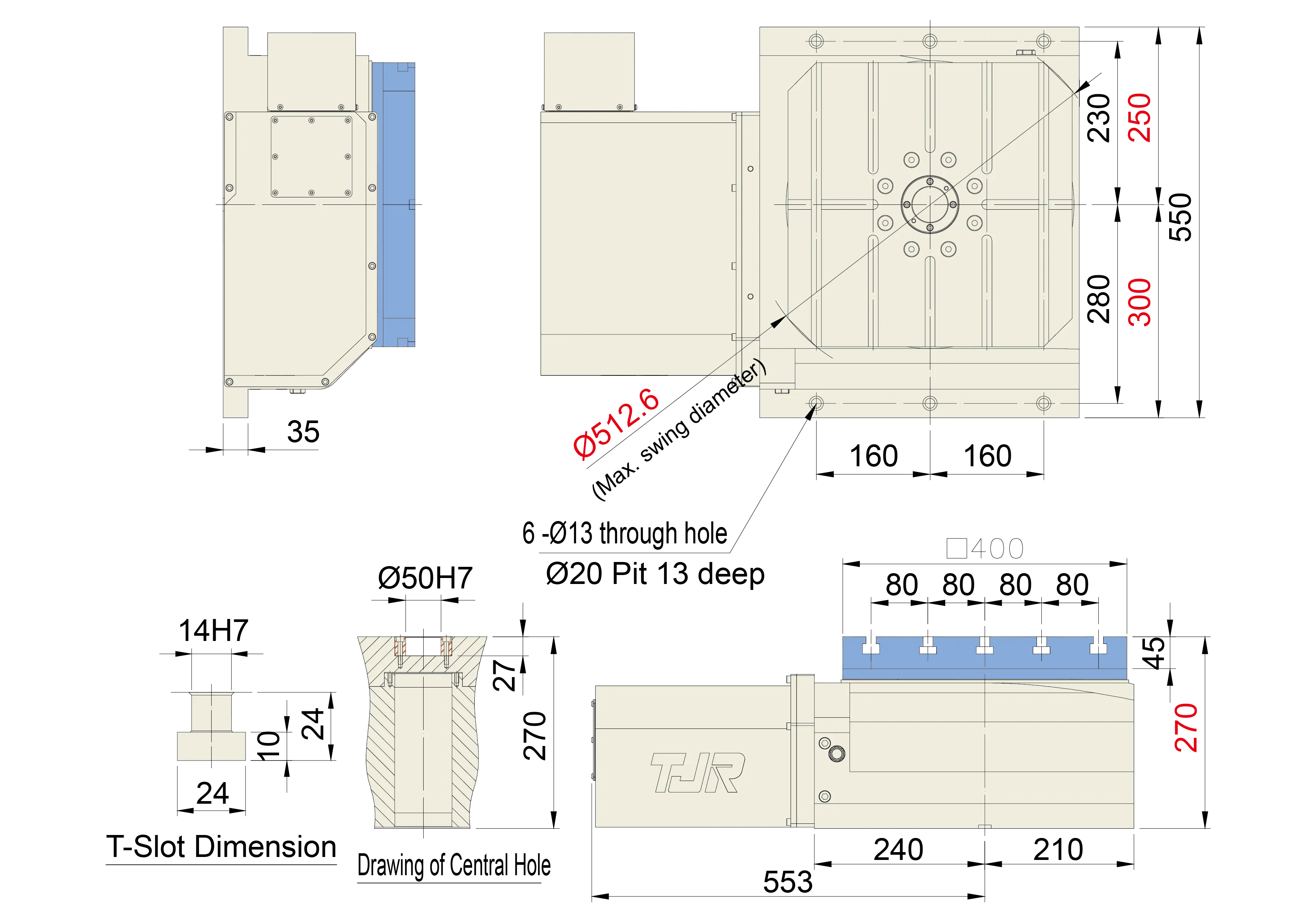 HHI-400x400A - Product Dimension dimensions