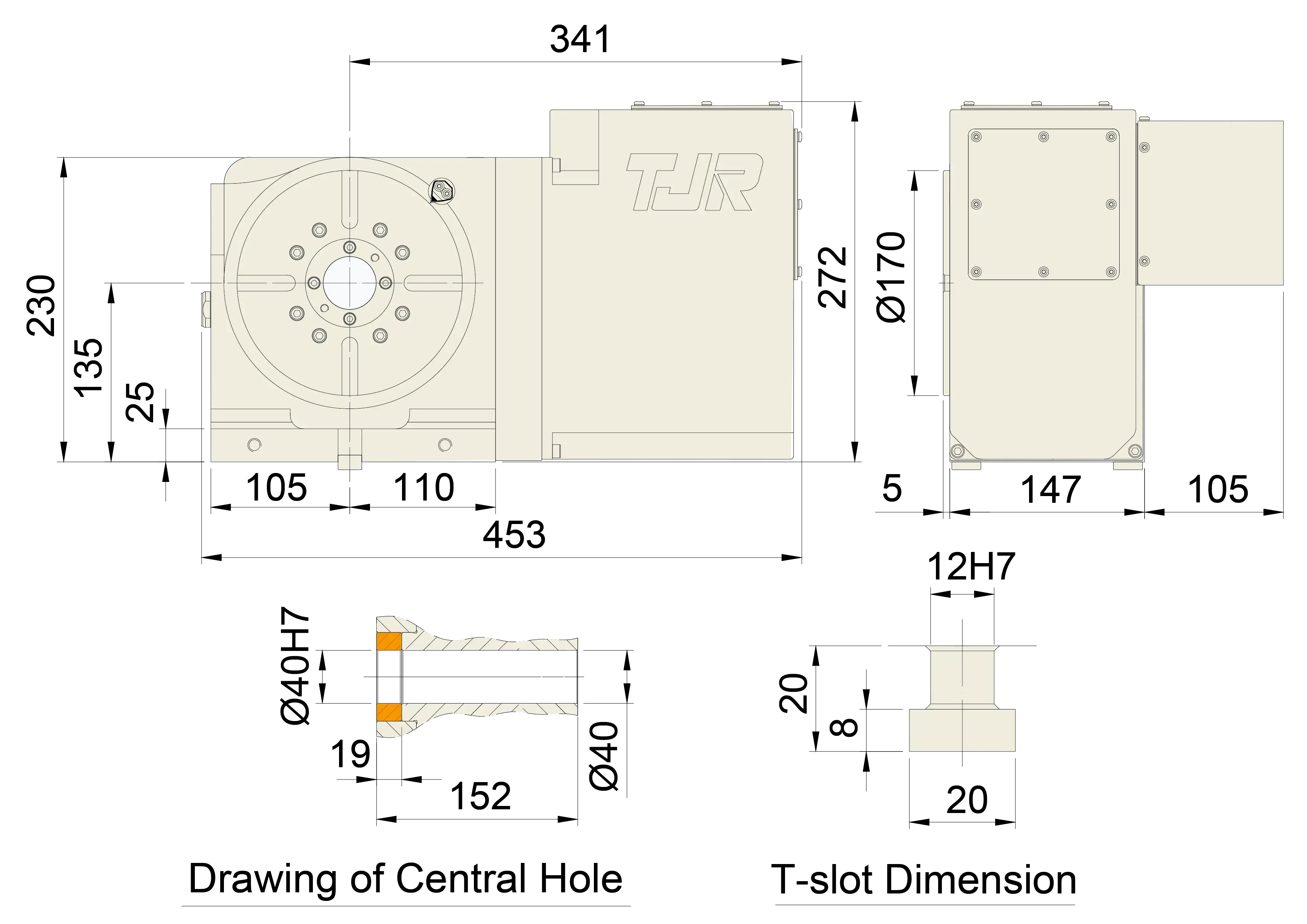 RC-170R - Product Dimension dimensions
